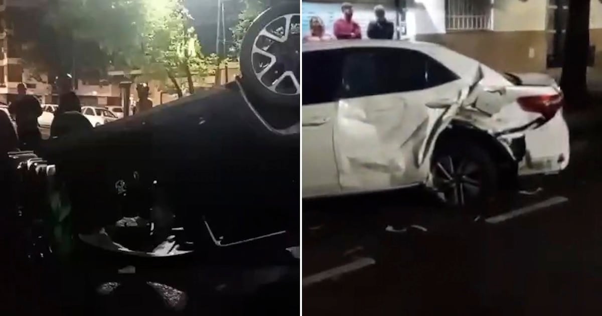 Una conductora con 1,79 g/l de alcohol volcó en Alberdi y dejó cinco heridos