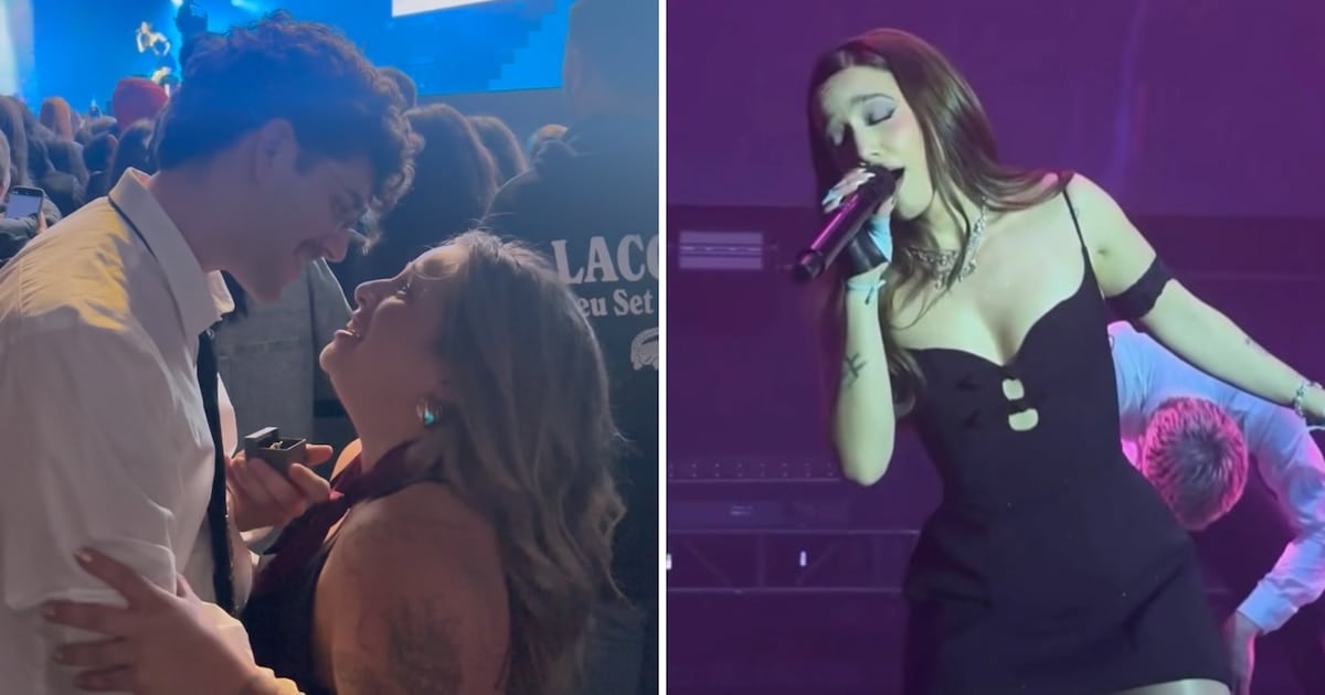 Una propuesta de casamiento en plena platea y al ritmo de Vértigo: la historia que hizo llorar a Ángela Torres