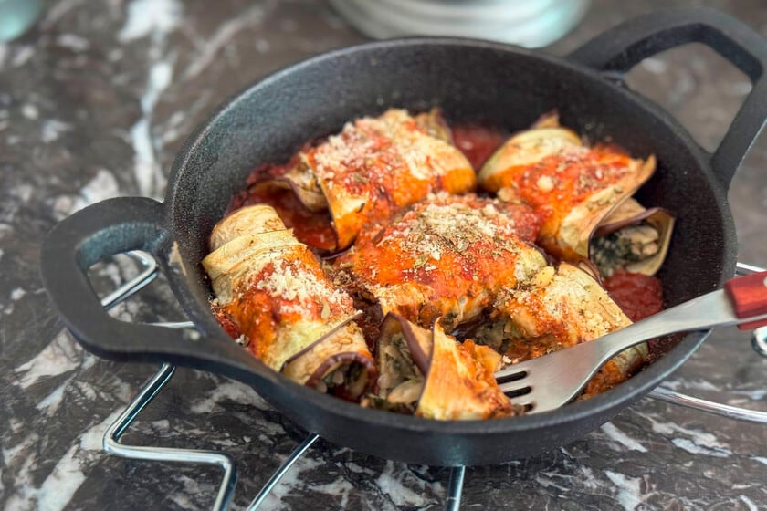 Rollitos de berenjena al horno: una receta ágil, rendidora y sin complicaciones